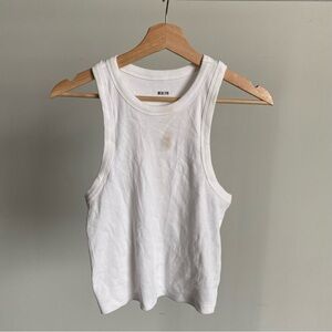 New White Maeve by Anthropologie Ribbed Tank Top Sz Medium
